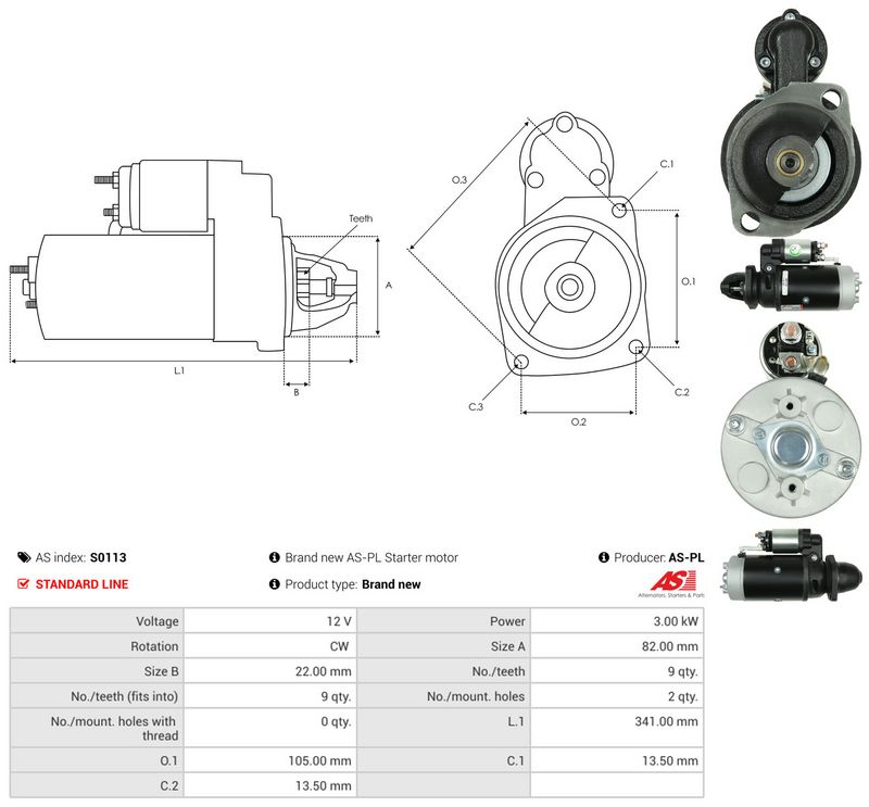 Starter, AS-PL S0113