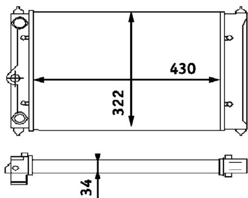 MAHLE hűtő, motorhűtés CR 408 000S