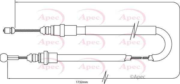 APEC Cable Pull, parking brake CAB1478