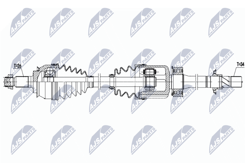 NTY hajtótengely NPW-BM-156