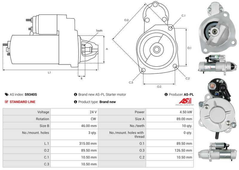 AS-PL S9340S Starter