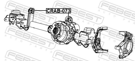 FEBEST CRAB-073 Mounting, control/trailing arm