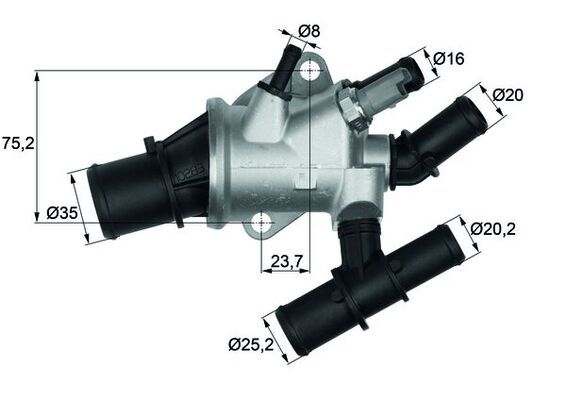 Термостат, охолоджувальна рідина, Mahle TI15588