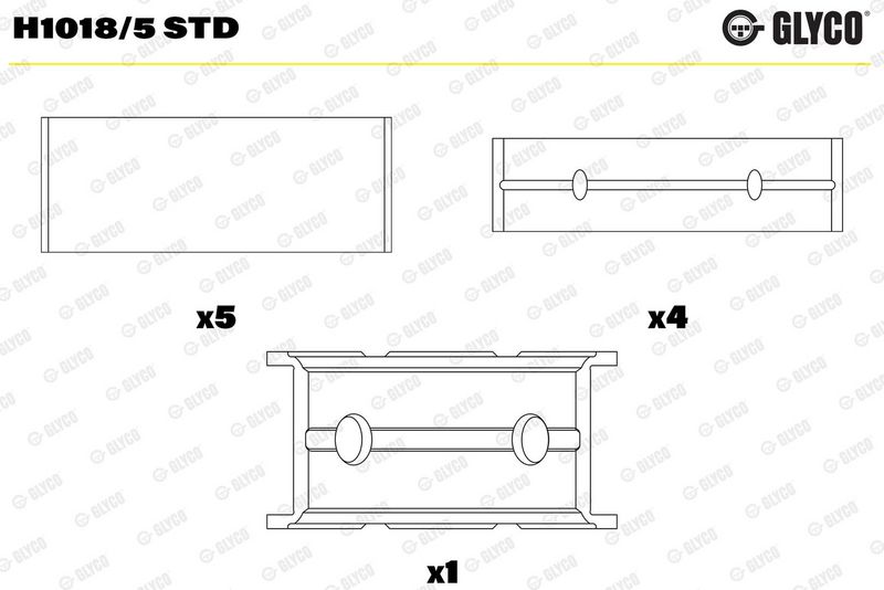 Coussinet+vilebrequin GLYCO H1018/5 STD