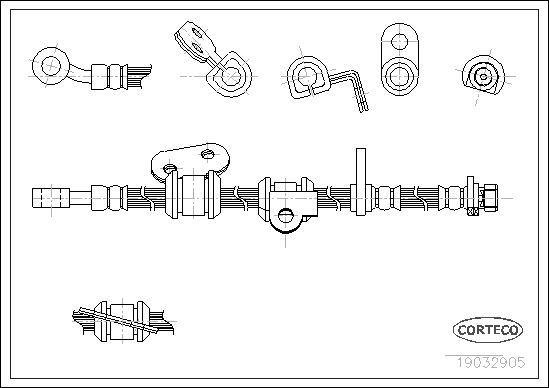CORTECO fékcső 19032905