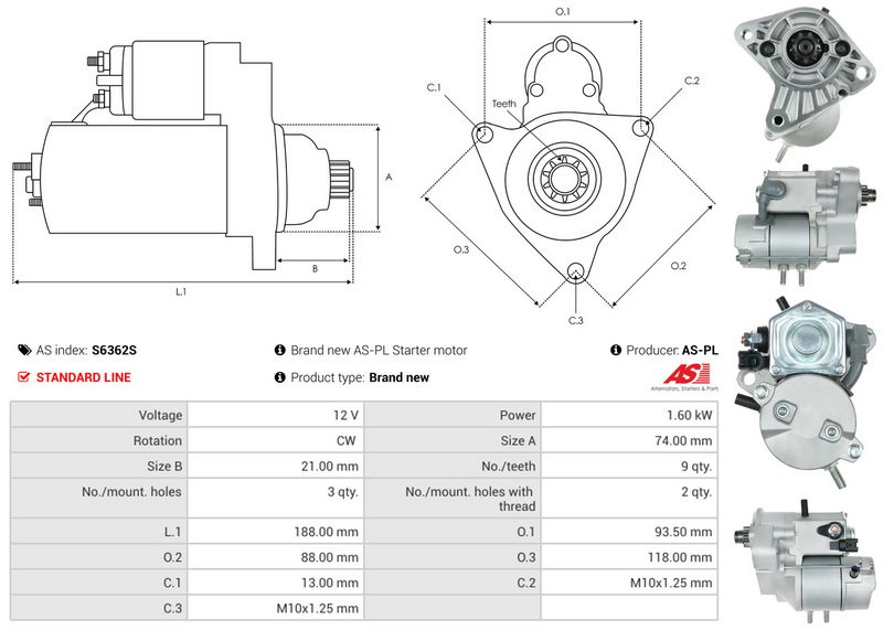 AS-PL S6362S Starter