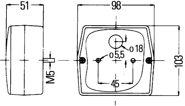 světlo koncové L/P 12/24V 2SE998530-061