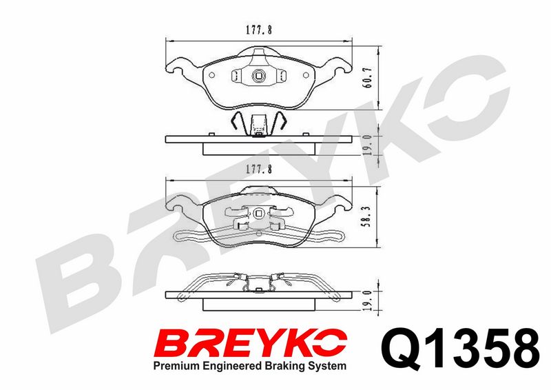 DAVID VASCO Q1358 Brake Pad Set, disc brake