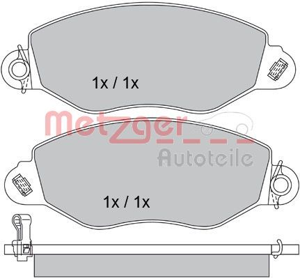 METZGER fékbetétkészlet, tárcsafék 1170210