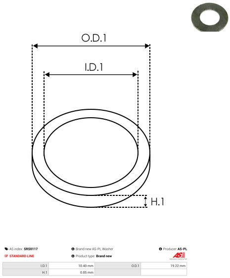 AS-PL SRS0117 Repair Set, alternator