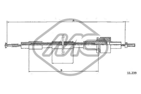 Metalcaucho 81651 - Cable Pull, clutch control