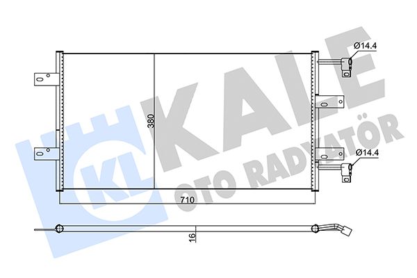 KALE RENAULT Радиатор кондиционера конденсатор Trafic II 2.5dCi 03-, Opel Vivaro