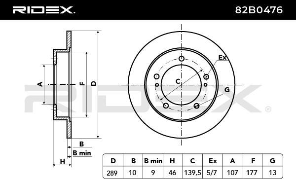 спирачен диск RIDEX