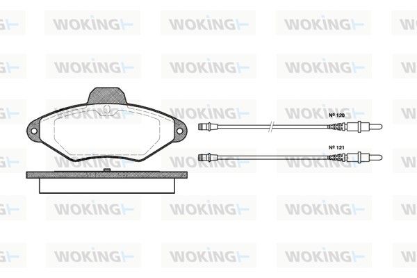 Комплект гальмівних накладок, дискове гальмо, Woking P538304