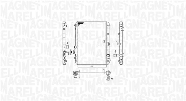 MAGNETI MARELLI 350213198600 Radiator, engine cooling