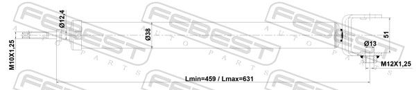 FEBEST 02110-008R Shock Absorber