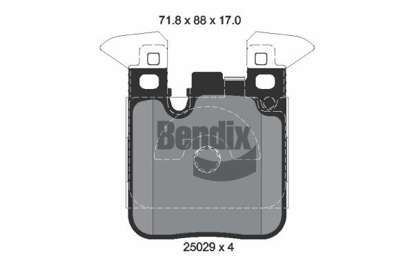 BENDIX Braking fékbetétkészlet, tárcsafék BPD1510