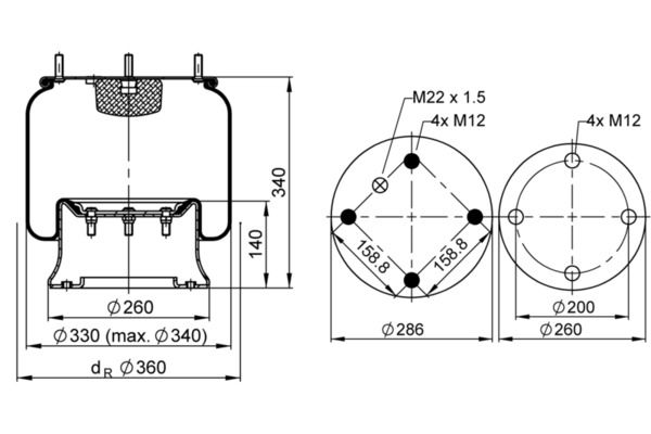 Mech, pneumatické odpružení 1 D 28 A-2