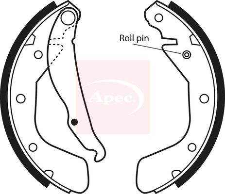 APEC Brake Shoe Set SHU492