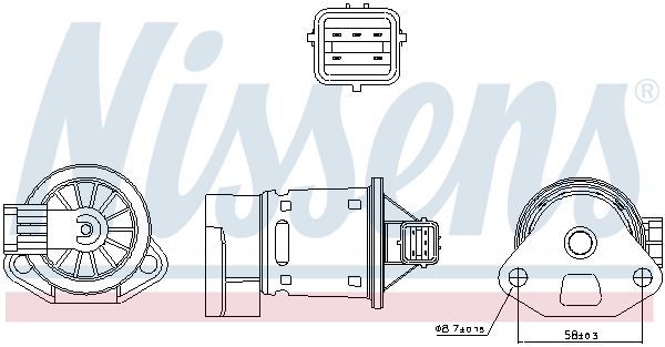 Клапан системи рециркуляції вг, Nissens 98246