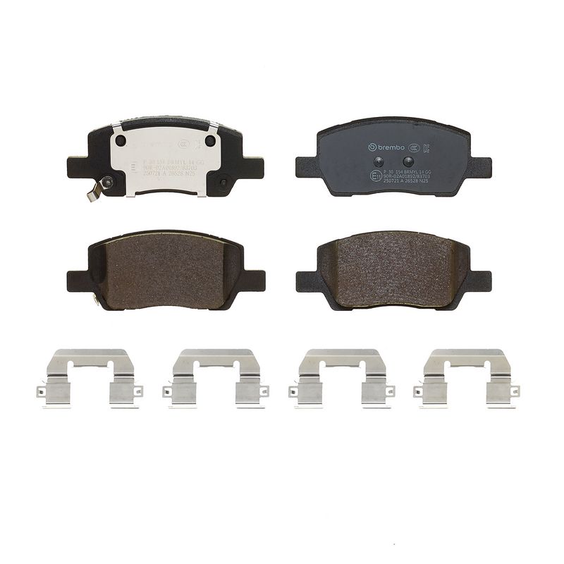 Piduriklotsi komplekt, ketaspidur, BREMBO P 30 154
