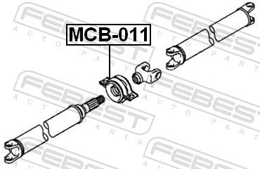 Підшипник, проміжний підшипник карданного вала, Febest MCB-011