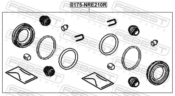 FEBEST 0175-NRE210R Repair Kit, brake caliper