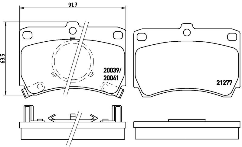 BREMBO P49007 Brake Pad Set, disc brake