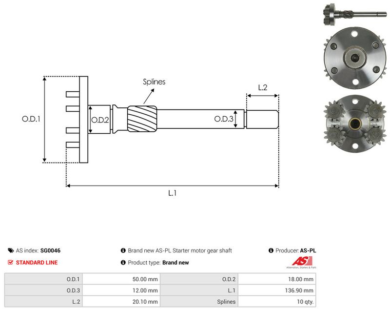 AS-PL SG0046 Repair Kit, starter