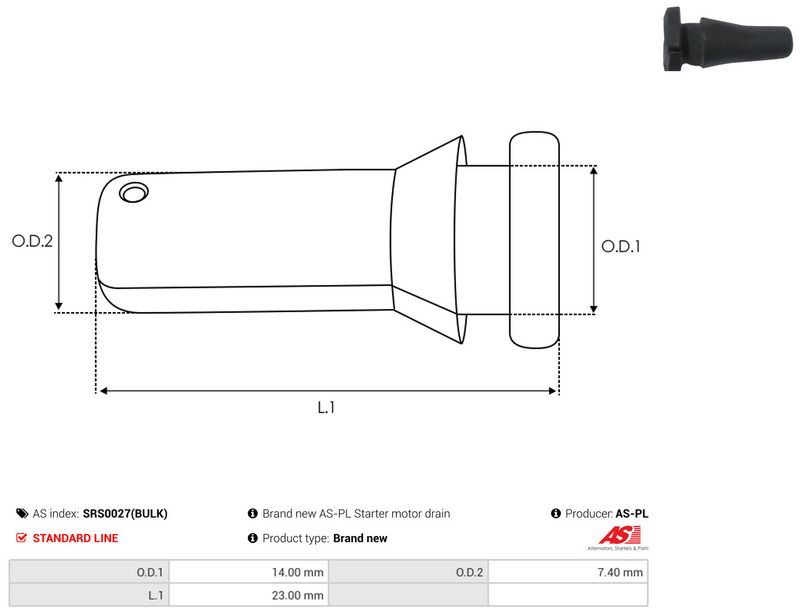 AS-PL SRS0027(BULK) Repair Kit, starter