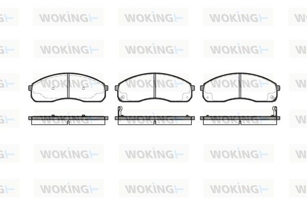 Комплект гальмівних накладок, дискове гальмо, Woking P9213.12