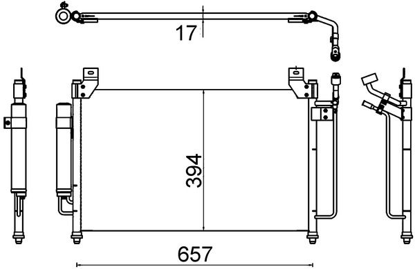 Конденсатор, система кондиціонування повітря, Mahle AC642000S