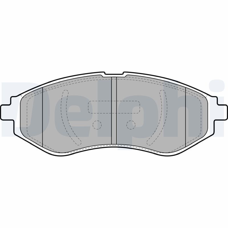 Комплект гальмівних накладок, дискове гальмо, Delphi LP1895