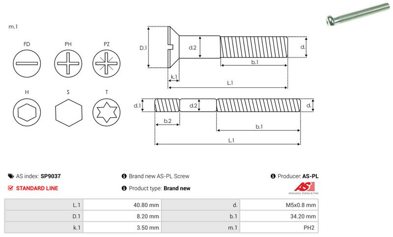 AS-PL SP9037 Repair Set, alternator