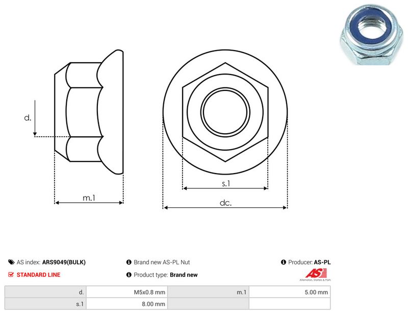 AS-PL ARS9049(BULK) Repair Set, alternator