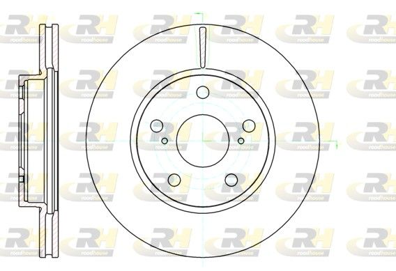 Гальмівний диск, передня вісь, з вентиляцією, 274мм, кількість отворів 5, Roadhouse 61122.10