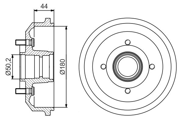 BOSCH fékdob 0 986 477 269