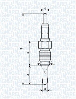 Свічка розжарювання, Magneti Marelli 062900083304