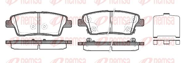 REMSA HYUNDAI Колодки тормозные задние Sorento,Santa Fe