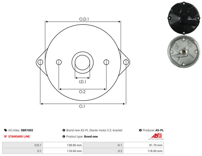 AS-PL SBR1002 Starter Lid, carburettor