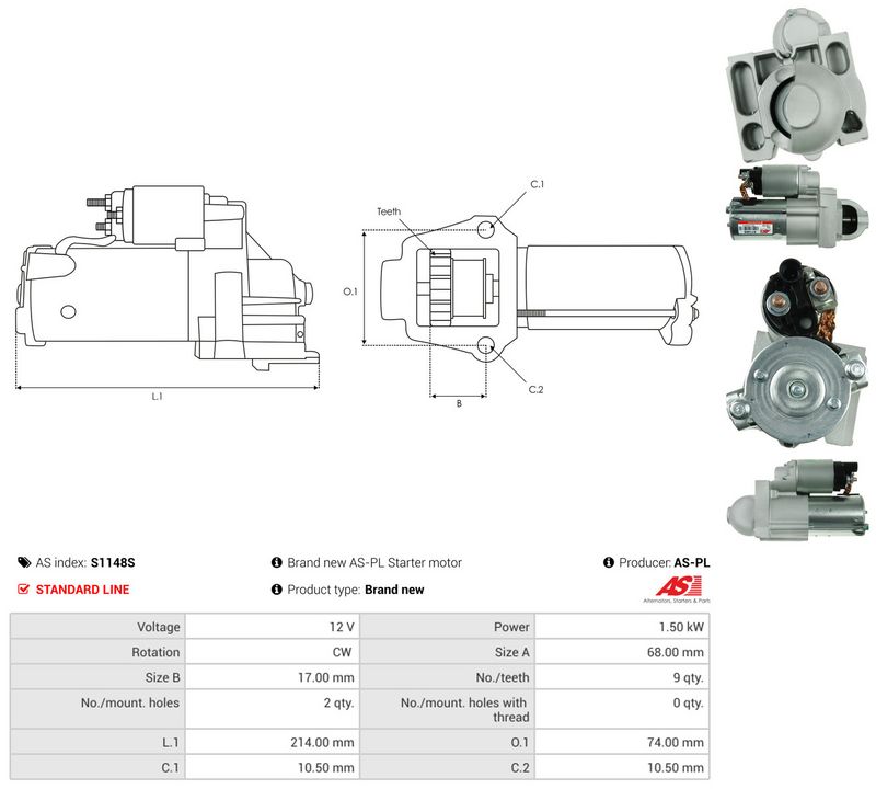AS-PL S1148S Starter