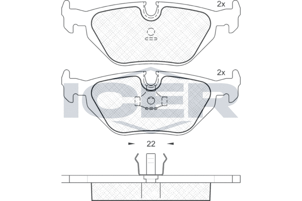 ICER 181174 Колодки гальмівні (задні) BMW 3 (E36/E46) 90-06