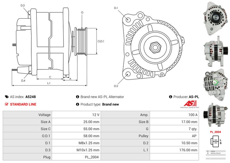 AS-PL A5248 Alternator