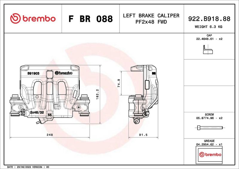 BREMBO F BR 088 Brake Caliper
