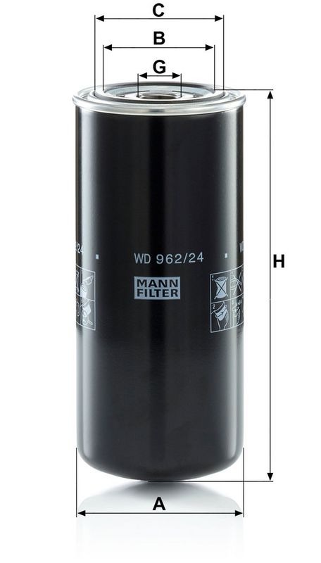 MANN-FILTER WD962/24 Oil Filter