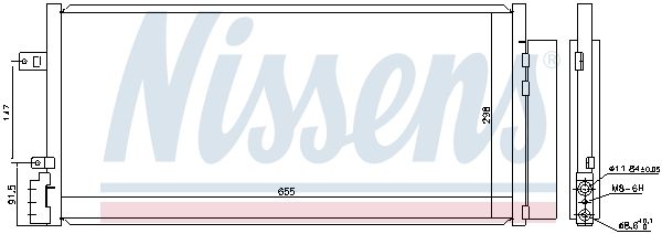 NISSENS 940581 Condenser, air conditioning