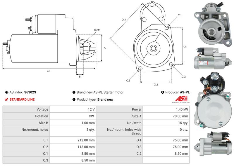 AS-PL S6302S Starter