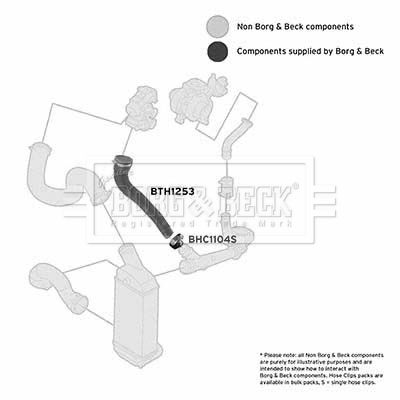 Шланг подачі наддувального повітря, Borg & Beck BTH1253