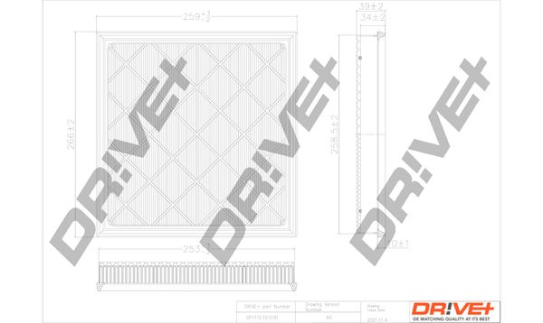 Повітряний фільтр, Dr!Ve+ DP1110.10.0191