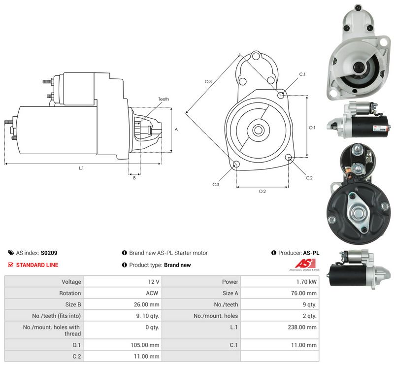 Starter, AS-PL S0209